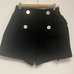 Black Prada cotton shorts with shell buttons  brand new size 44